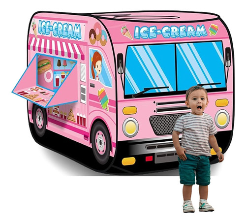 Carpa Camión De Helados,para Niños Pop Up Con Bolsa