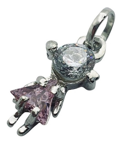 Pulsera Rolo Con Dije Nene Ó Nena Plata 925 Con Piedras