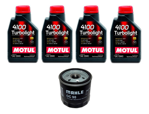 Kit Troca Óleo Motul 10w40 Gm Chevette 1.6 S 1990/1995