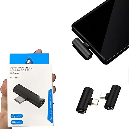 Adaptador Celular Tipo-c Para Tipo-c E P2 3.5mm