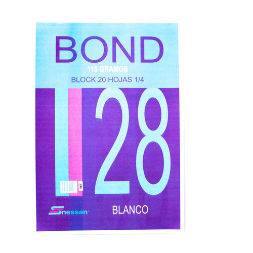 Block Bond B.28 1/4 X 20 Hojas Nessan