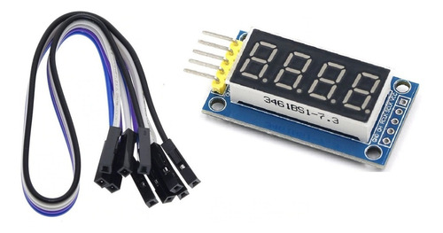 1x Modulo Display 4 Digitos Vermelho 74hc595 C/cabo- Arduino