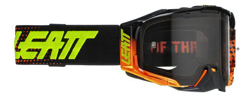 Óculos Motocross Leatt Velocity 6.5 Laranja Preto