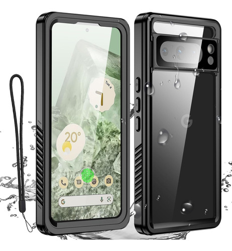 Aicase Funda P/ Google Pixel 8 Pro Impermeable Transparente 