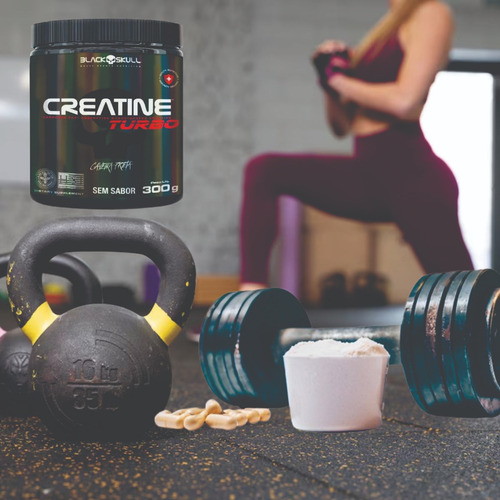 3x Kit Para Academia Whey 900g + Creatina 300g Sabor Morango