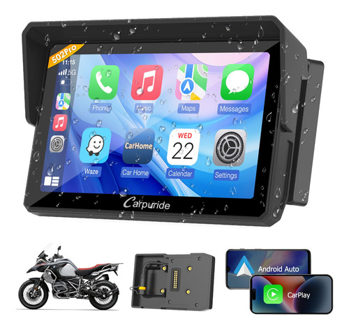 Navegador Gps 5 Pulgadas Impermeable Para Motocicleta Dual B