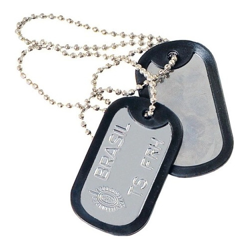 Placa Plaqueta De Identificação Dog Tag Exército Brasileiro