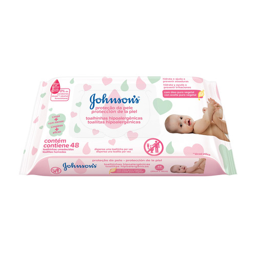 Imagen 3 de 3 de Toallitas húmedas Johnson's Baby Extra Cuidado 48 u