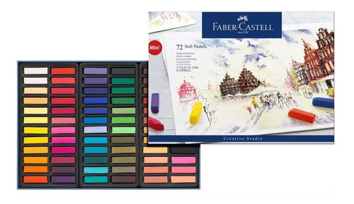 Pastel Seco Carre Faber Castell Creative 72 Cores Half Stick