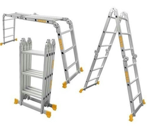 Escalera De Aluminio Multifuncion 4x4 Ingco (hlad04441)