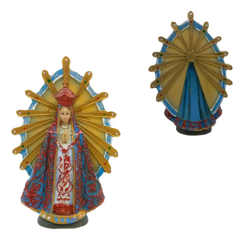 Imagen Virgen De Luján - 7cm Estatua De Poliresina Italia