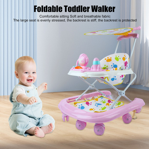 Andadera Musical Bebe Interactiva Plegable Portátil Toldo