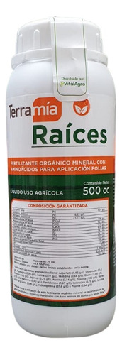 Bioestimulante Y Fertilizante Terramía Raíces 500 Cc