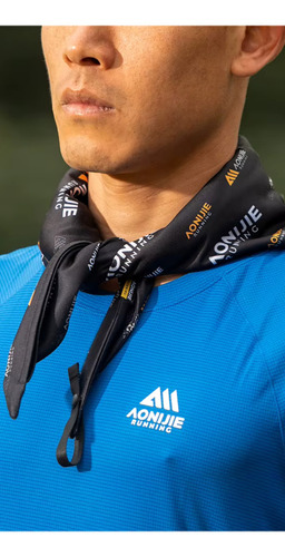 Pañuelo Deportivo Bandana Porta Hielo Cubre Nuca Aonijie Negro