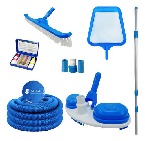 Kit Limpeza Piscina Aspirador Slim Sodramar Com 8m Mangueira