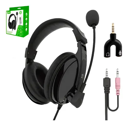 Auriculares Gamer Pc Consolas Celular Miccell , Color Negro Negro