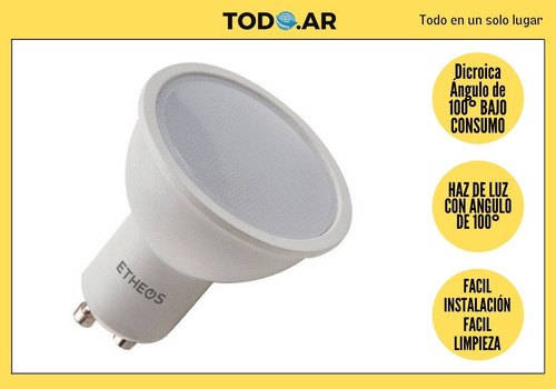 Foco Lámpara Led Dicroica Dimerizable 6 W Fria 100°