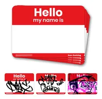 Comprar Stickers Ui  Hello My Name Is  Para Graffiti Tags 50 Und