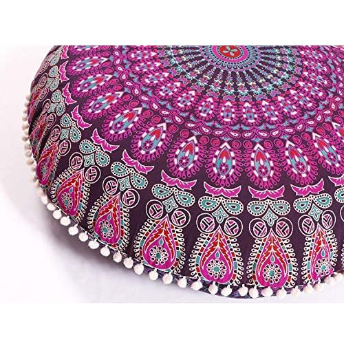 Funda De Cojín Almohada De Suelo, Cojín Hippie Mandal...