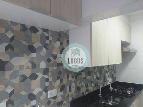 Imagem 7 de 30 de Apartamento Com 50m² Composto De 2 Dormitórios Sendo 1 Suíte E Um Dos Com Sacada, À Venda Por R$ 265.000,00 - Utinga, Santo André/sp - Ap2025