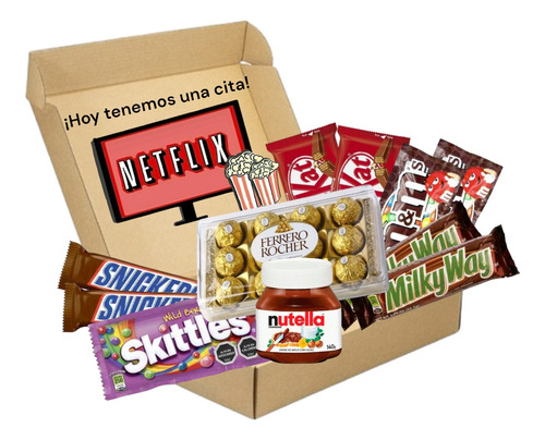 Box Sorpresa Chocolates Nutella Invitacion Netflix Regalo