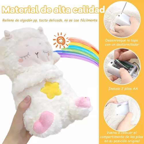 Oveja De Peluche Que Respira Al Bebé Dormido Para La Ansieda