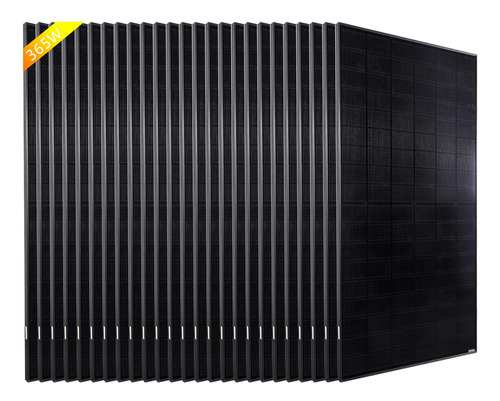 31 Unids Panel Solar 365 W Modulo Negro Monocristalino Carga