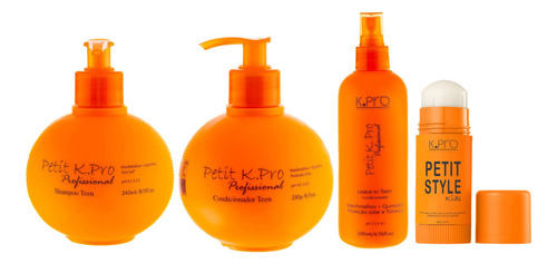 Kit Sh 240ml+cond 230g+ Style Kids 30g+ Leave-in Petit Kpro