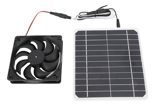 Ventilador Solar Silencioso De Escape Monocristalino De 20 W