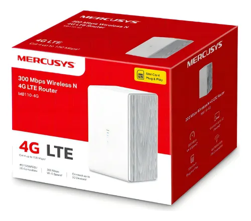 comprar Router Inalámbrico Mercusys  Mb110-4g Sim 4g Lte De 300mbps