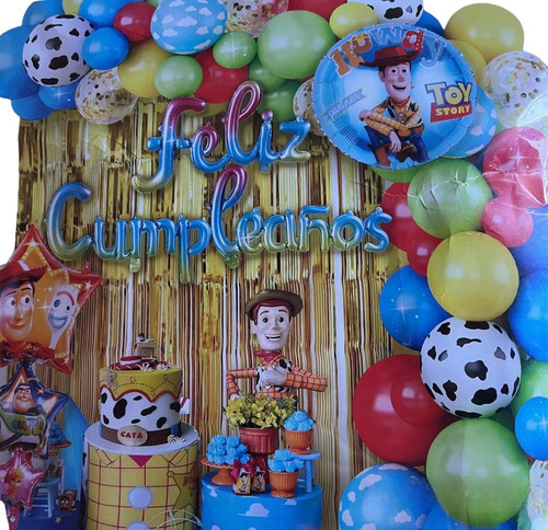 Kit Paquete Globos Metalizados Personaje Toy Story Disney