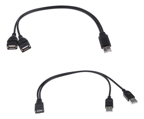 Divisor Usb Cable De Datos Hembra A 2 Puertos Macho (solo 1