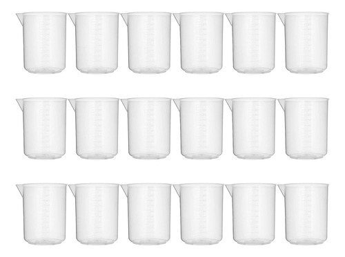 18 Vasos De Plástico De Paquete, Graduaciones De 1000 Ml, Po