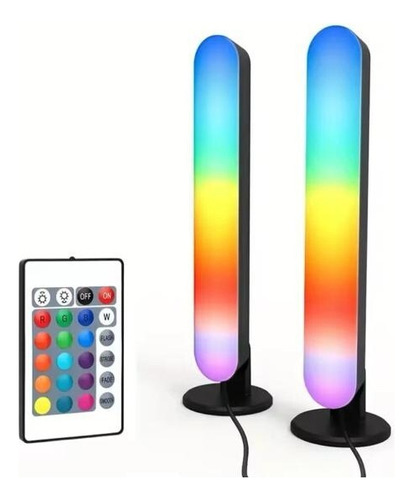 Lámpara Escritorio Led Usb Rgb Gamer 24.8 Cm 2 Piezas Blanco 7 Colores Diferentes