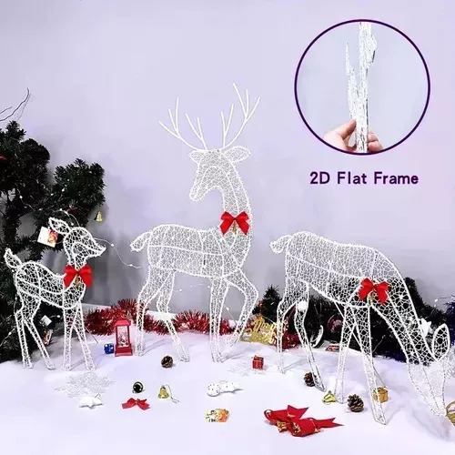 Decoração De Rena De Natal Cb Iluminada Por Veedos