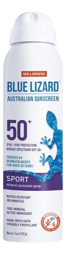 Blue Lizard Protector Solar Sport Spray Spf 50+, Crema, Sin 
