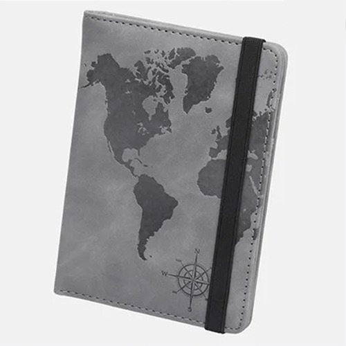 Porta Pasaporte Organizador Tarjetero Rfid - World Continent
