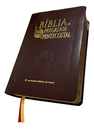 Bíblia Do Pregador Pentecostal. (com Índice  ) - Tamanho Médio - Vinho Nobre 
