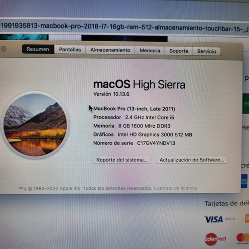Mac Book Pro 2011 Late 