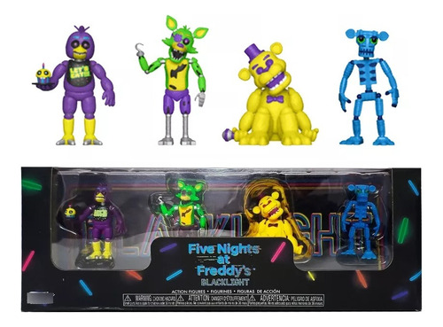 Funko 4 Figuras Fnaf Five Nights At Freddys Blacklight Pop!