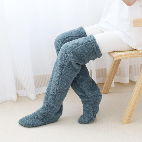 - Calentadores De Piernas De Felpa Legging Medias Calcetines