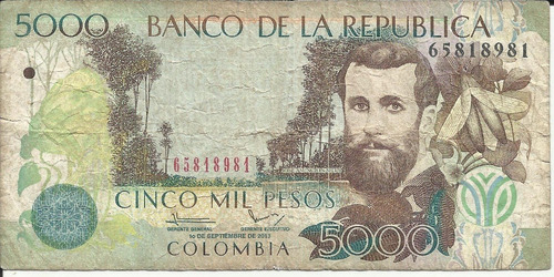 Colombia 5000 Pesos, 1 Septiembre 2013