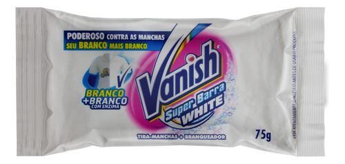 Tira manchas branqueador Vanish White Branqueador  em barra 75 g