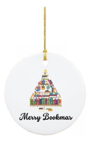 3 Adorno Para De Navidad Con Forma De Libro, Colgante Para E