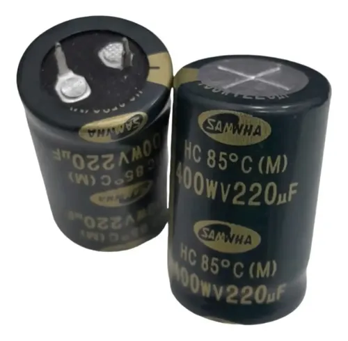 Condensatore Elettrolitico Samwha 400V 150uF 22x40mm 105&deg;C &ndash; Snap In, Originale Corea