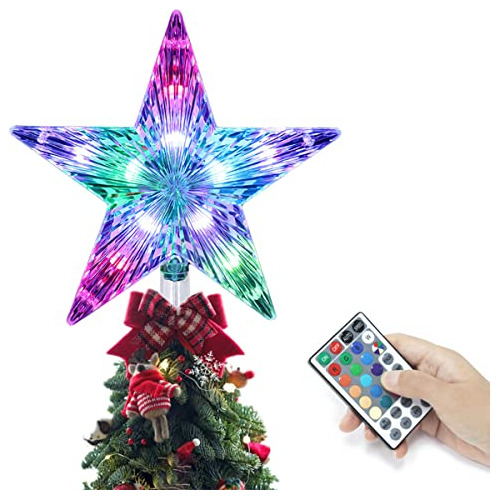 Remate De Árbol De Navidad, 20 Modos De Luz Led Cambia...