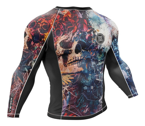 Imagem 2 de 4 de Rashguard Fitness Jiu Jitsu Luta Brasil Combate Caveira