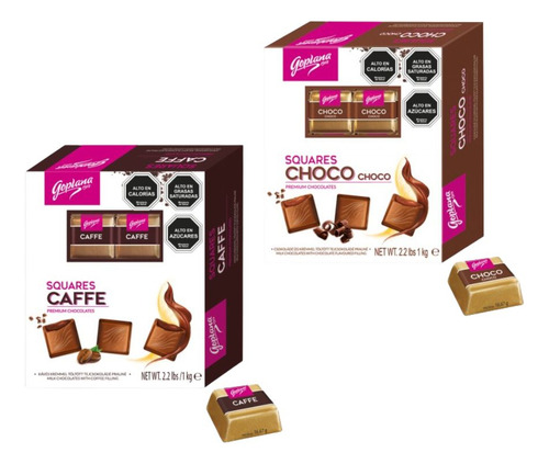 Pack Chocolate Bombón Goplana Cafe 1kg + 1 Choco Choco 1 Kg