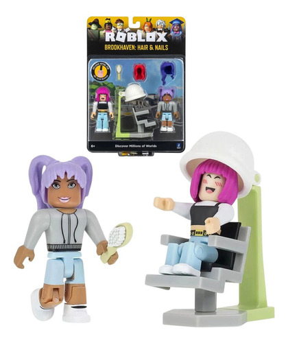 Boneco Roblox Mini Set Brookhaven Hair And Nails