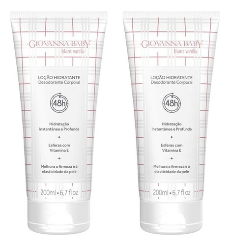 Hidratante Corporal Giovanna Baby 200ml Vanilla - Kit C/ 2un